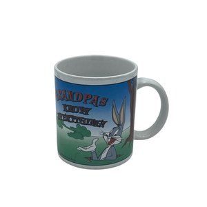 Vtg Grandpa Knows Everything Warner Bros Bugs Bunny Ceramic Coffee Cup Mug 2000